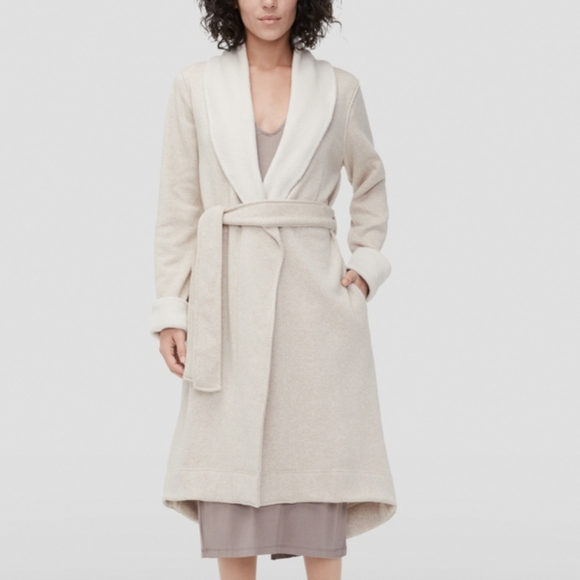 UGG Duffield II Extremely Soft Fleece Robe - Oat Heather - Picture 5 of 8
